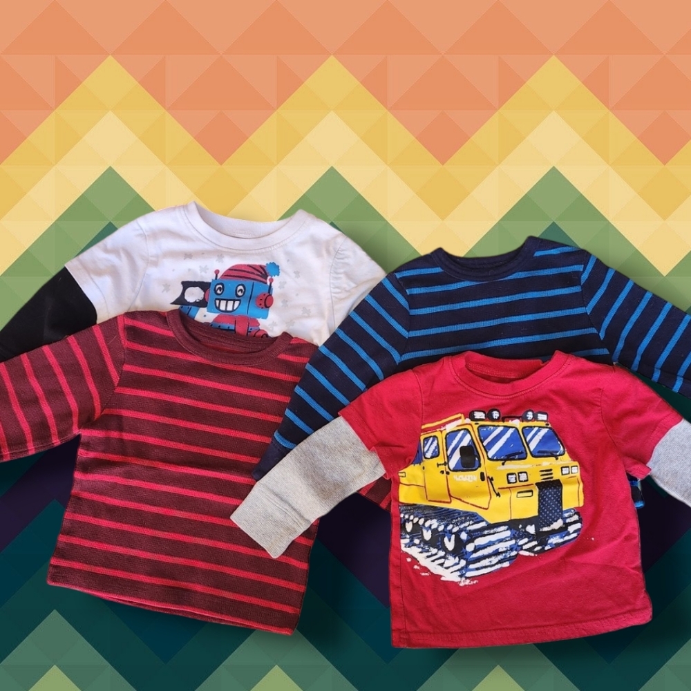 12 - 18 month baby boy Long Sleeve T-Shirts children's place bundle